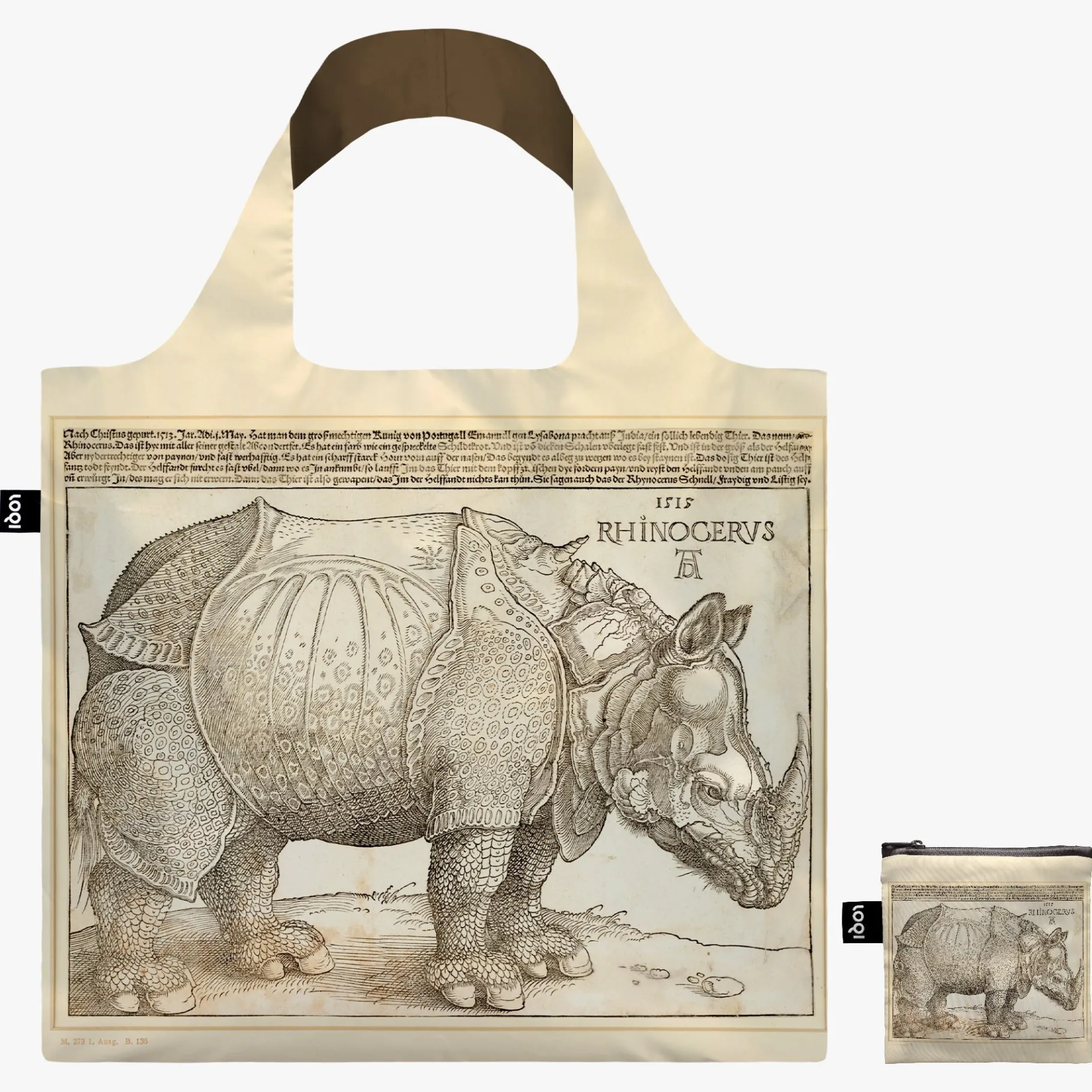 LOQI ALBRECHT DÜRER Nashorn Recyclingtasche Best Sale