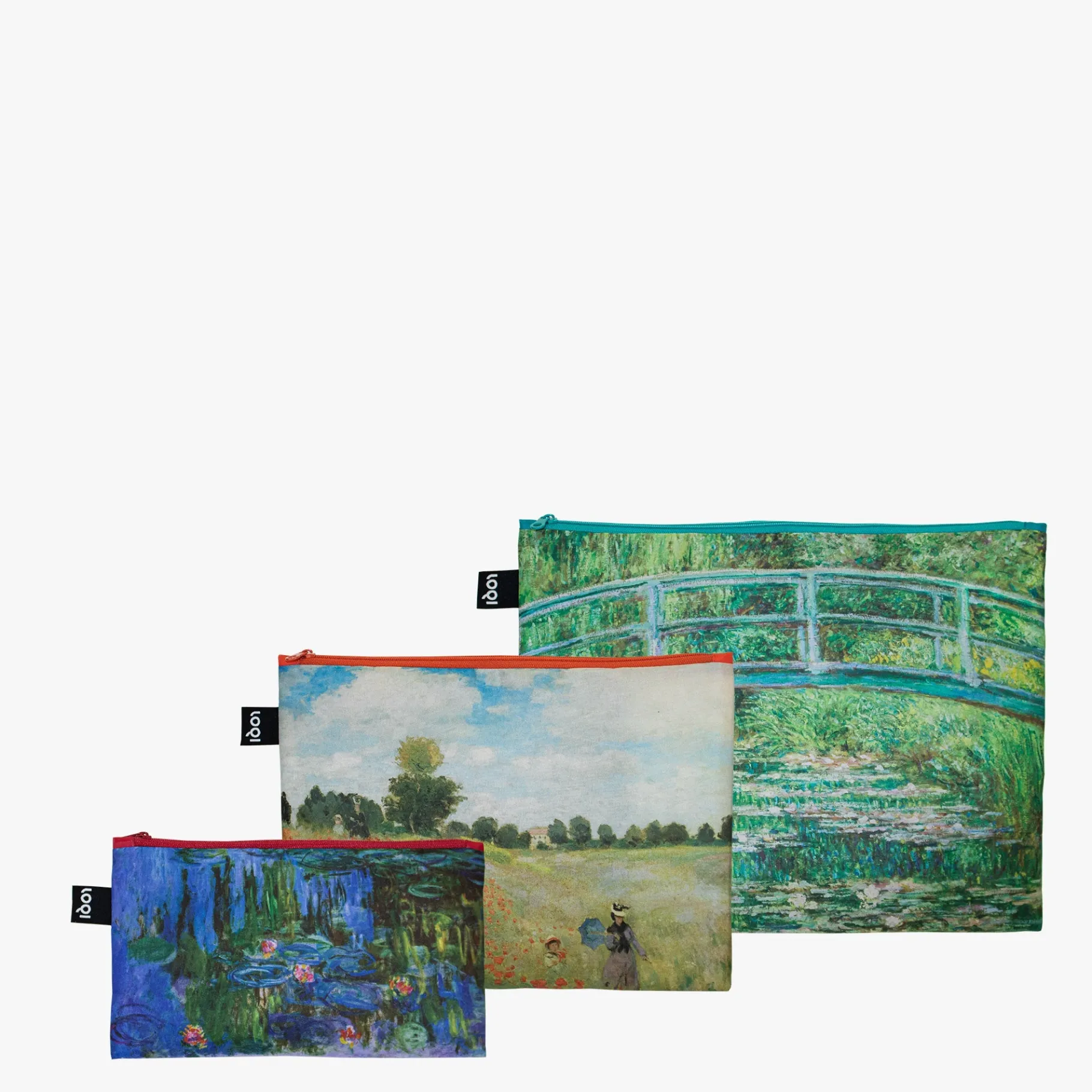 LOQI CLAUDE MONET Recycelte Reißverschlusstaschen Flash Sale