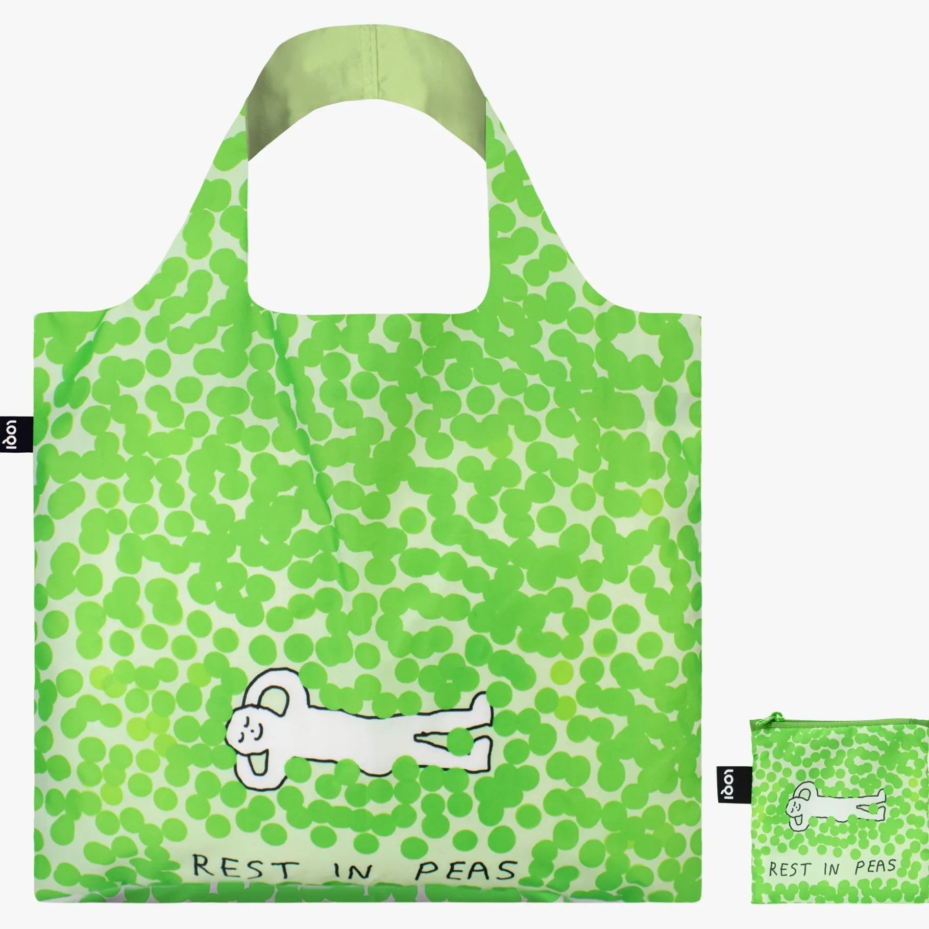 LOQI CONSTANT BAGEL THERAPY Rest in Peas Recycling-Tasche Shop