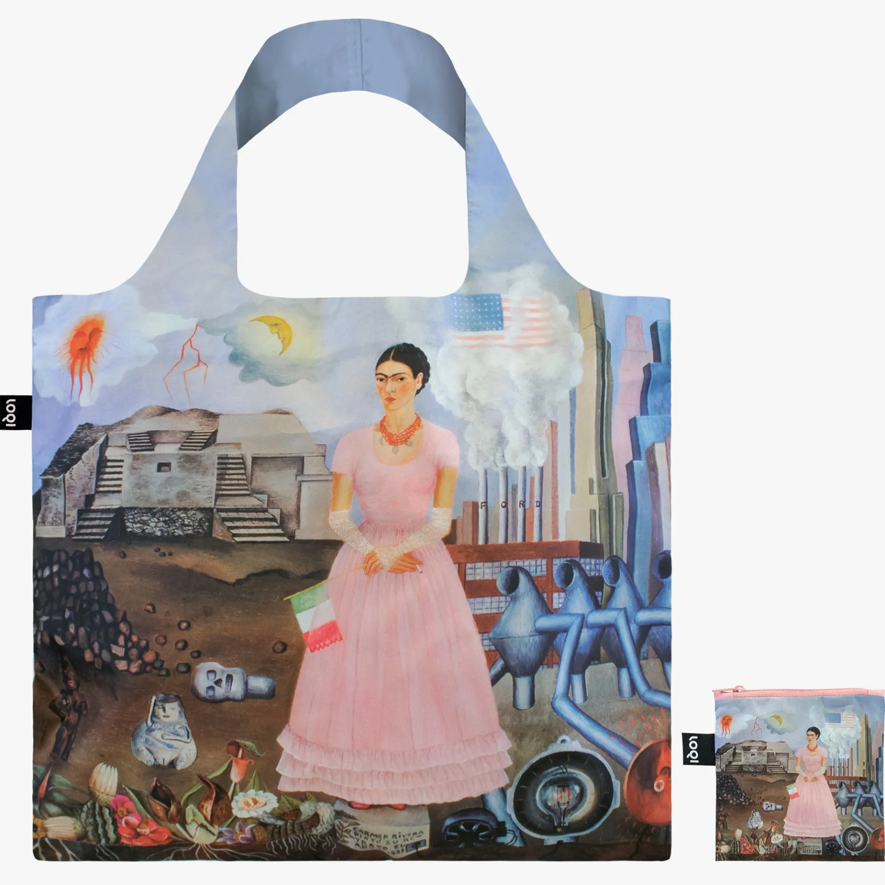 LOQI FRIDA KAHLO Selbstporträt an der Grenze Recyclingtasche Online