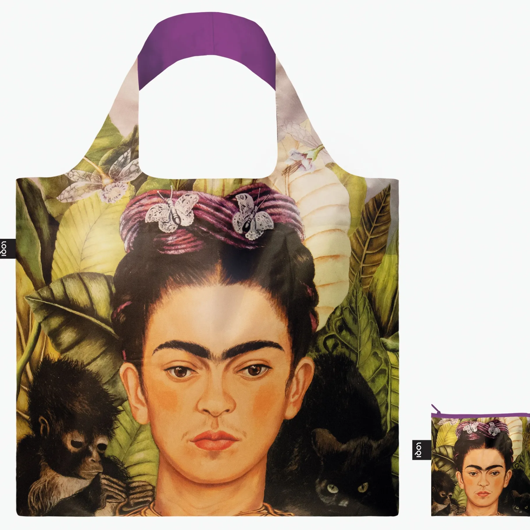 LOQI FRIDA KAHLO Selbstporträt mit Kolibri Recycling-Tasche Cheap