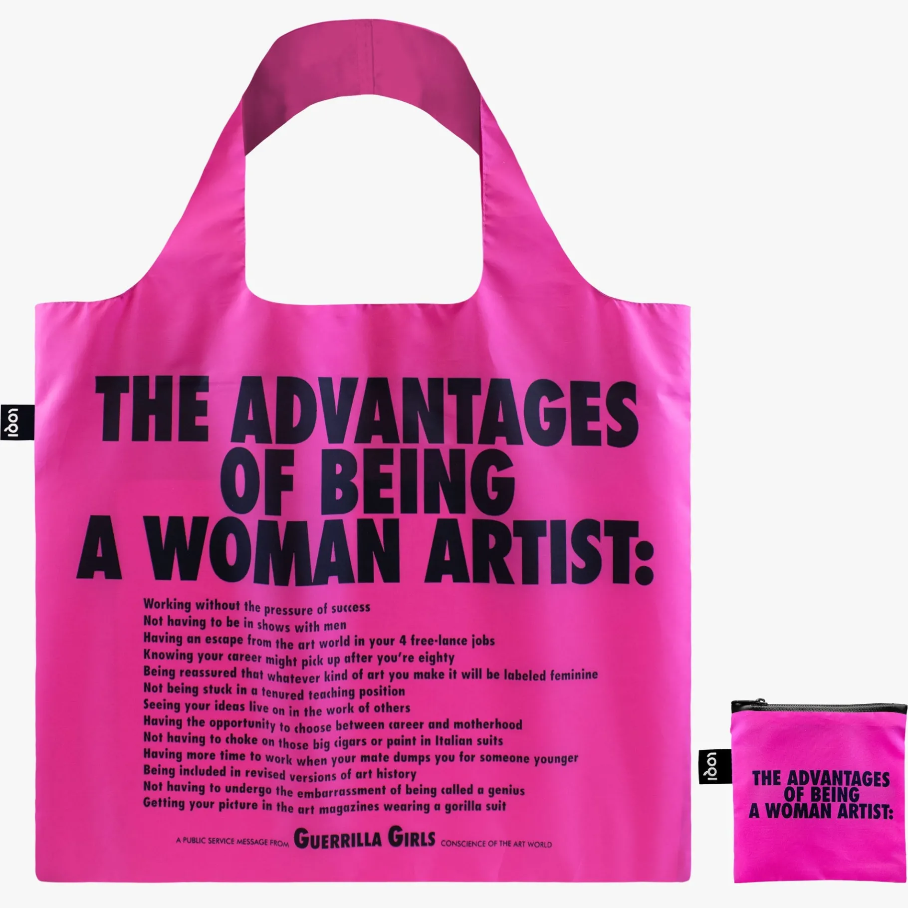 LOQI GUERRILLA GIRLS Die Vorteile, eine Künstlerin zu sein Recyclingtasche Fashion