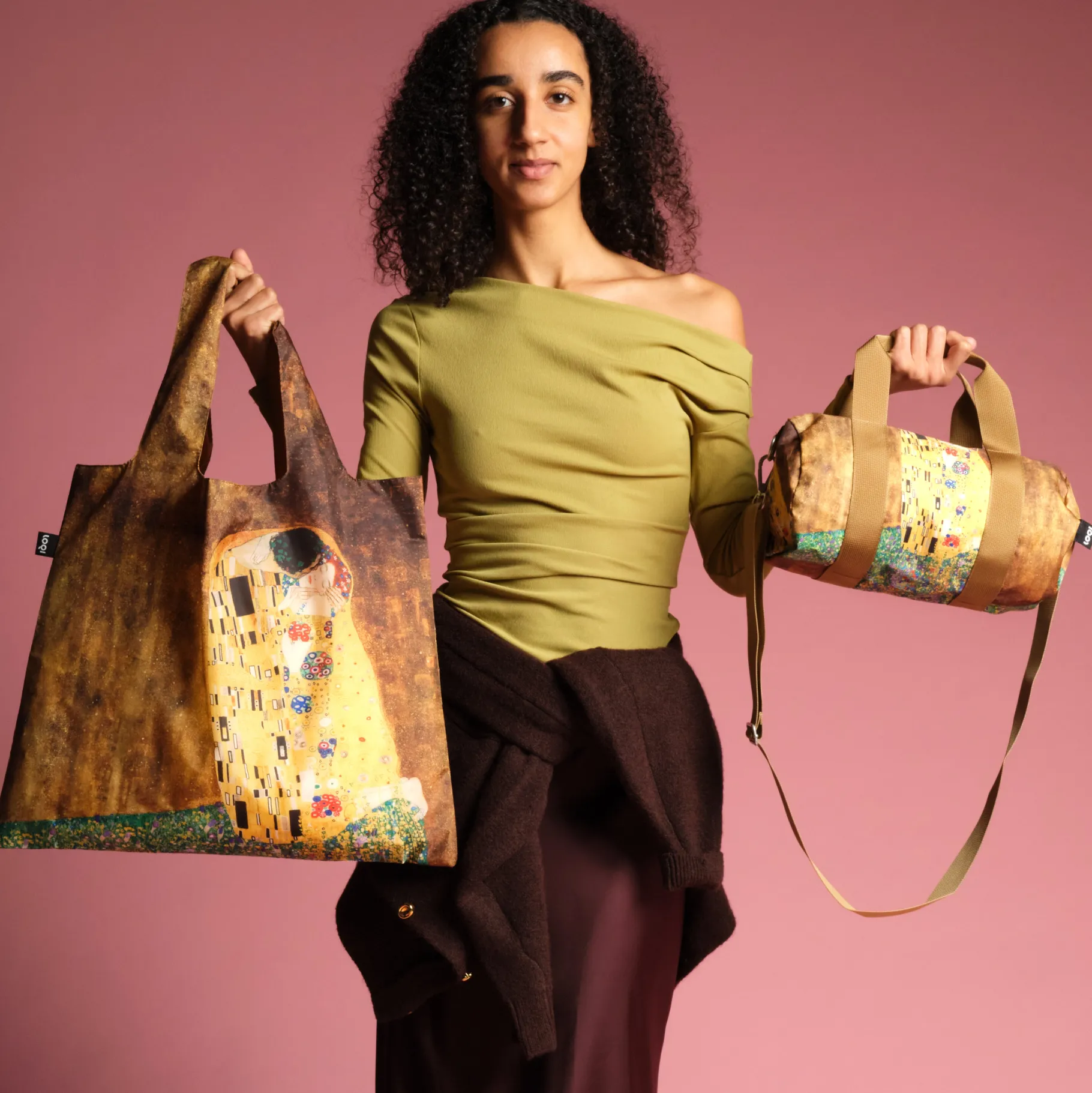 LOQI GUSTAV KLIMT Der Kuss Recyclingtasche Store