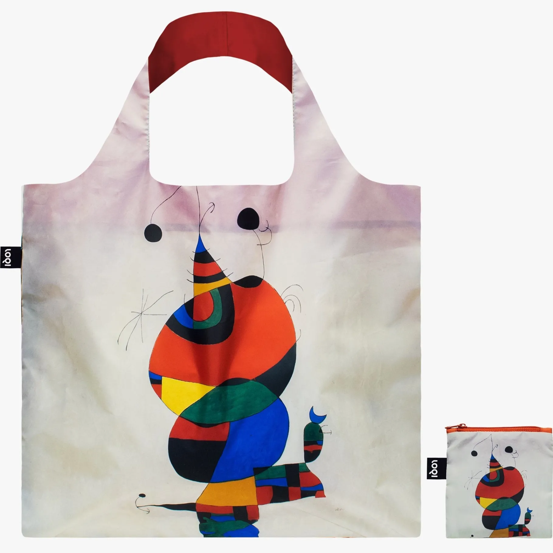 LOQI JOAN MIRO Recycelte Tasche „Frau, Vogel und Stern“ Clearance