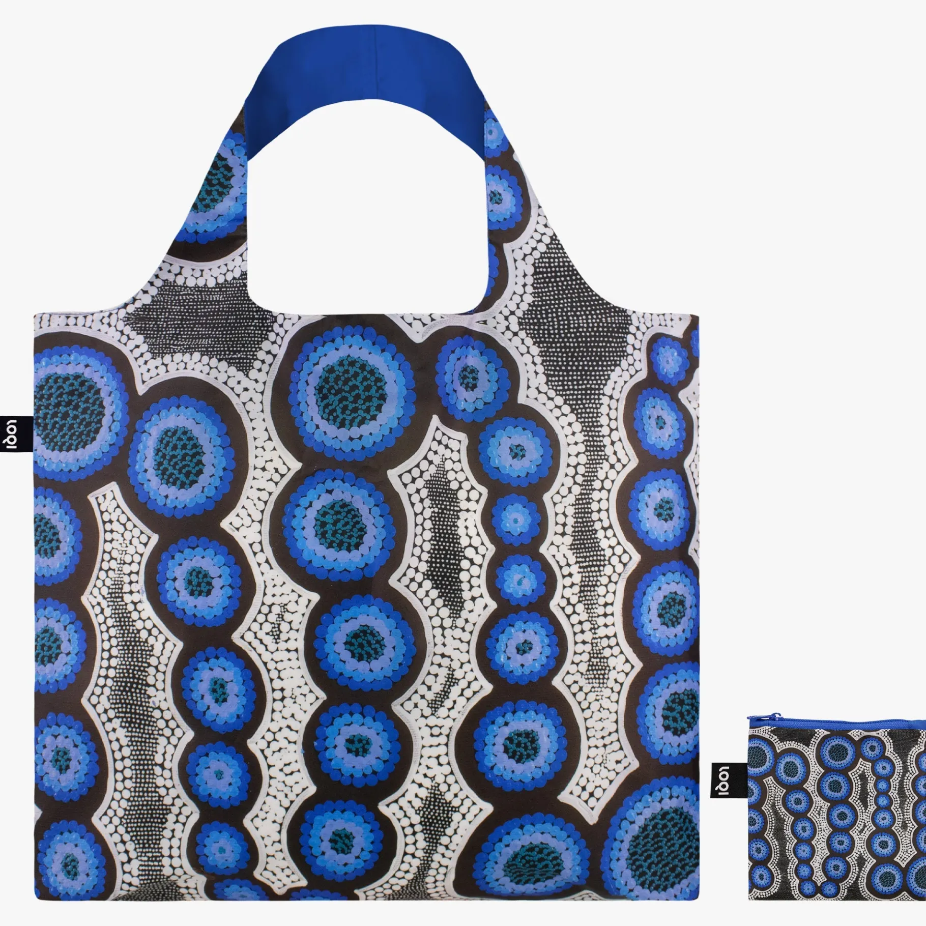 LOQI KIRSTEN NANGALA EGAN Water Dreaming Blue Recycling-Tasche Clearance