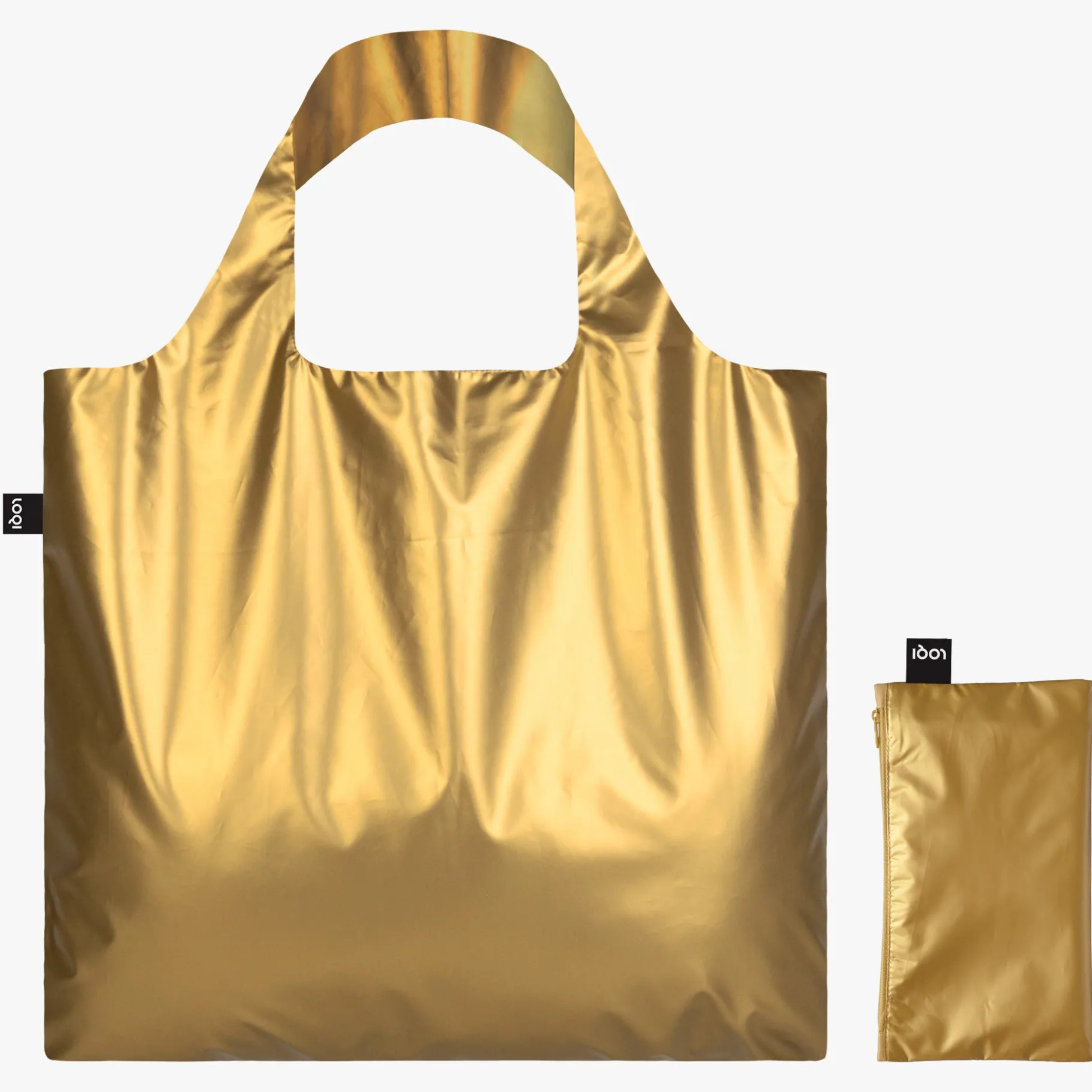 LOQI METALLIC Gold Tasche mit Reißverschlussfach Store