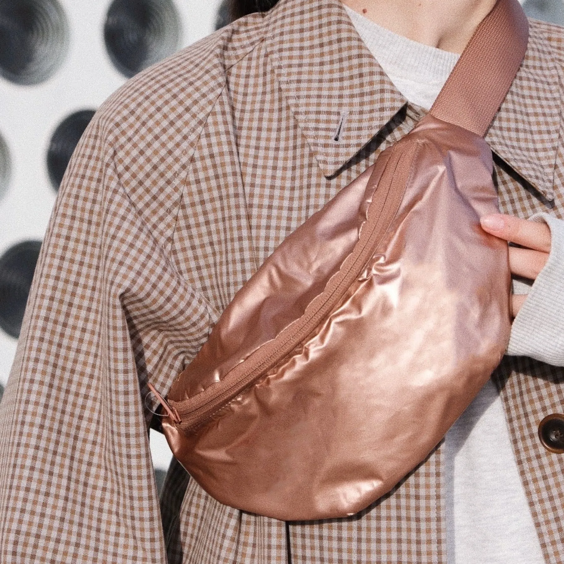 LOQI METALLIC Gürteltasche in Roségold Clearance