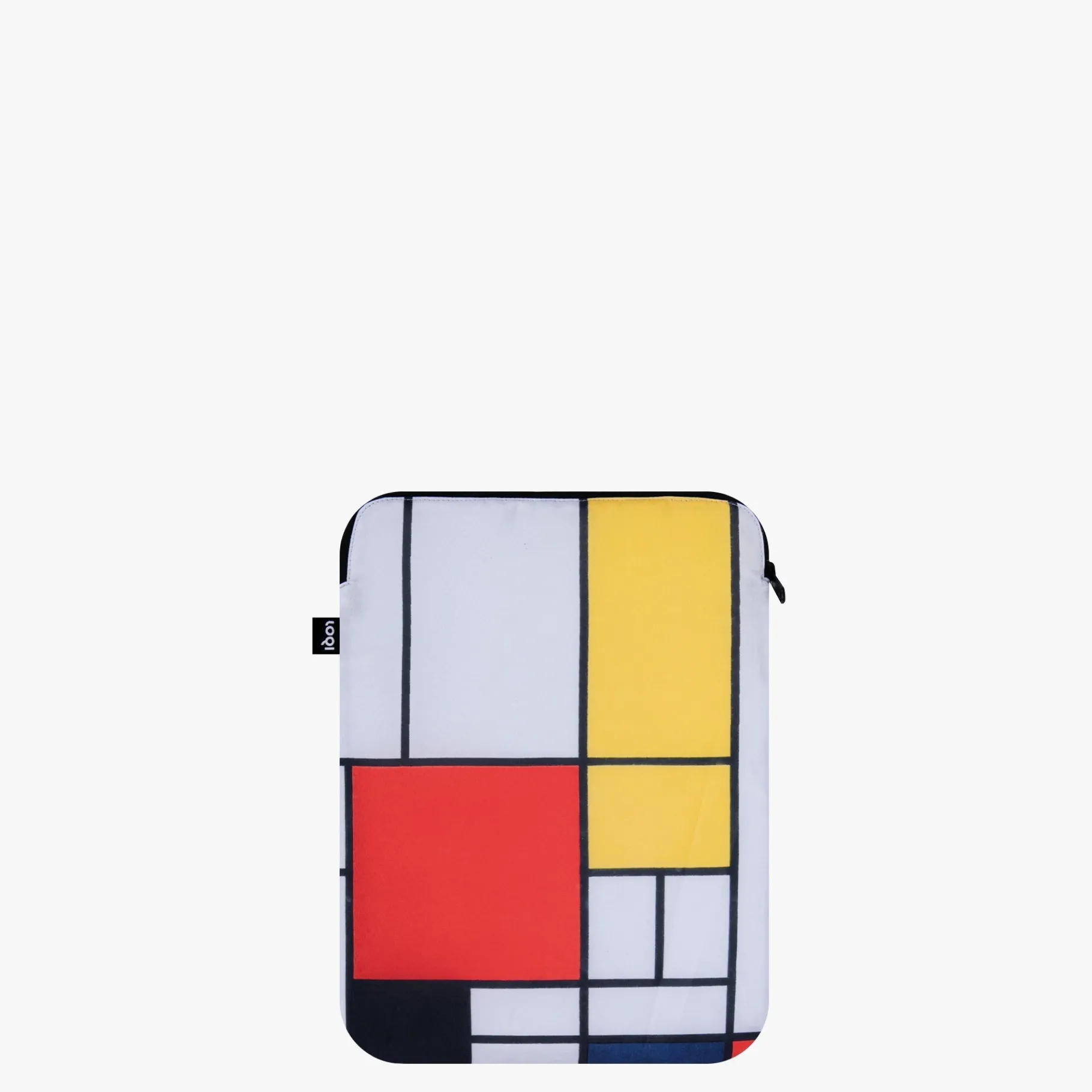 LOQI PIET MONDRIAN Komposition mit recycelter Laptophülle in Rot, Gelb und Blau Sale
