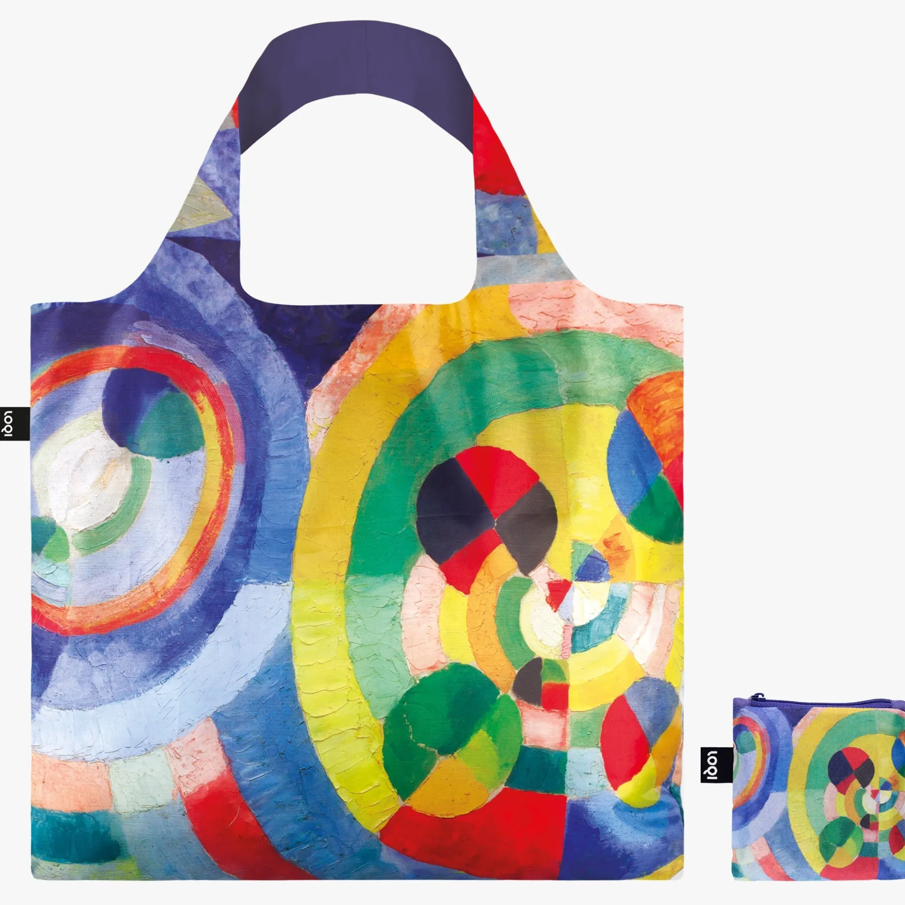 LOQI ROBERT DELAUNAY – Tasche aus recyceltem Material mit runden Formen Clearance
