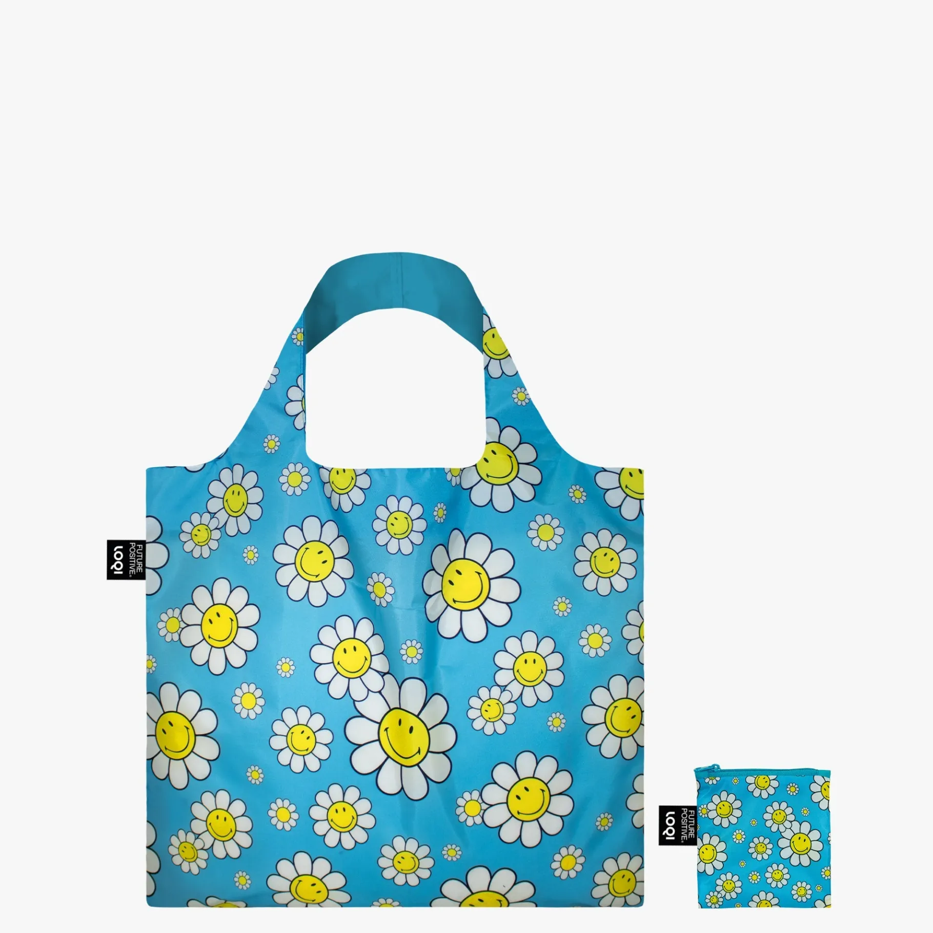 LOQI SMILEY Flowers Aquarius Kleine Recyclingtasche Discount