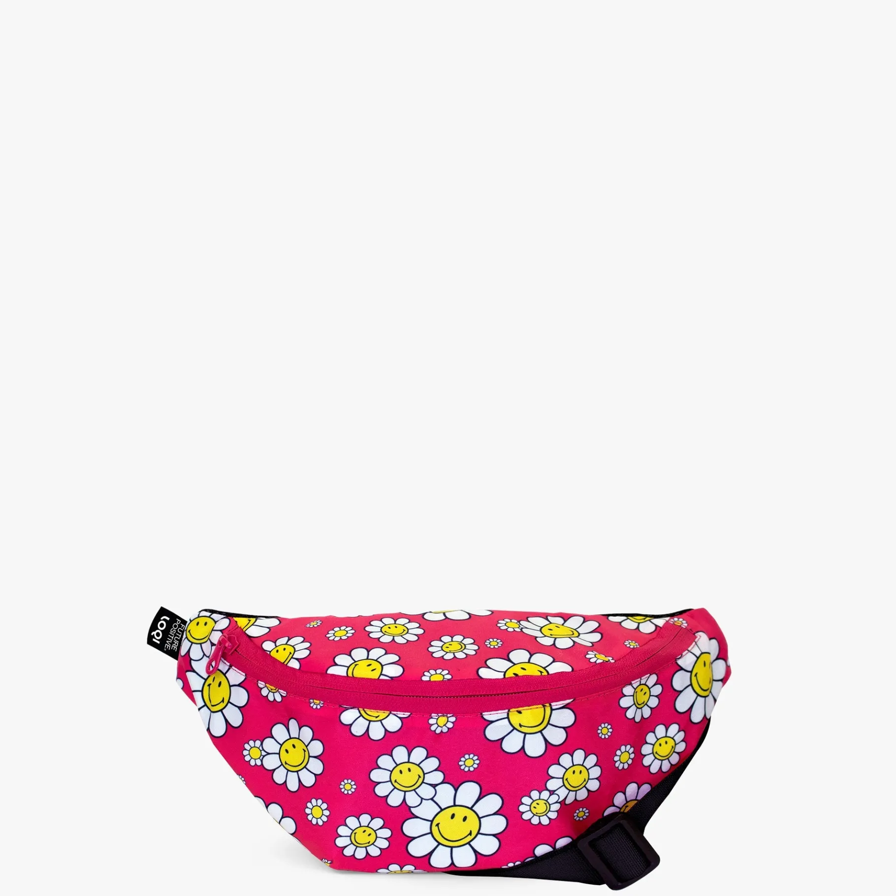 LOQI SMILEY Flowers Himbeere Recycelte Gürteltasche Flash Sale