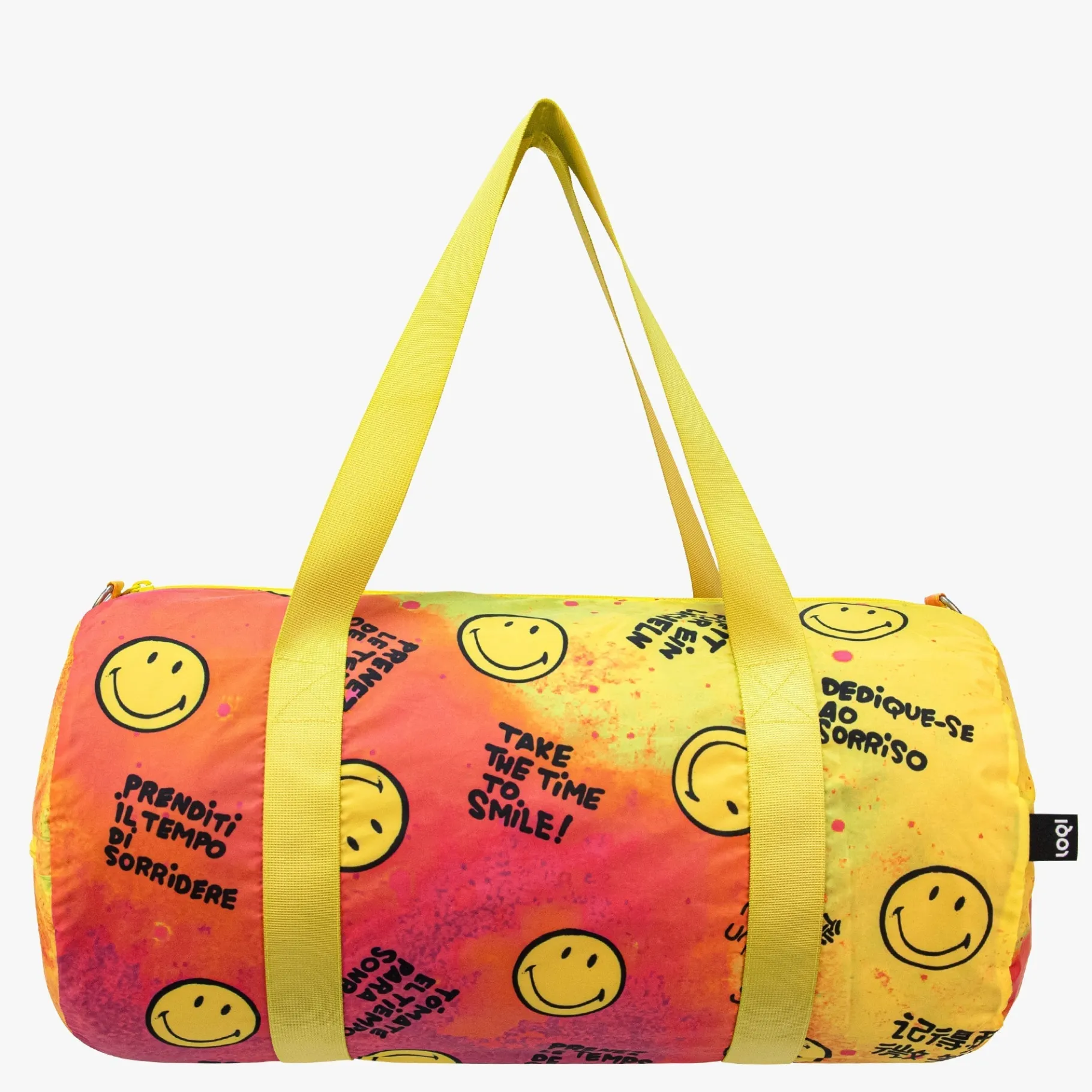 LOQI SMILEY Nehmen Sie sich Zeit zum Lächeln Recycling-Weekender Store