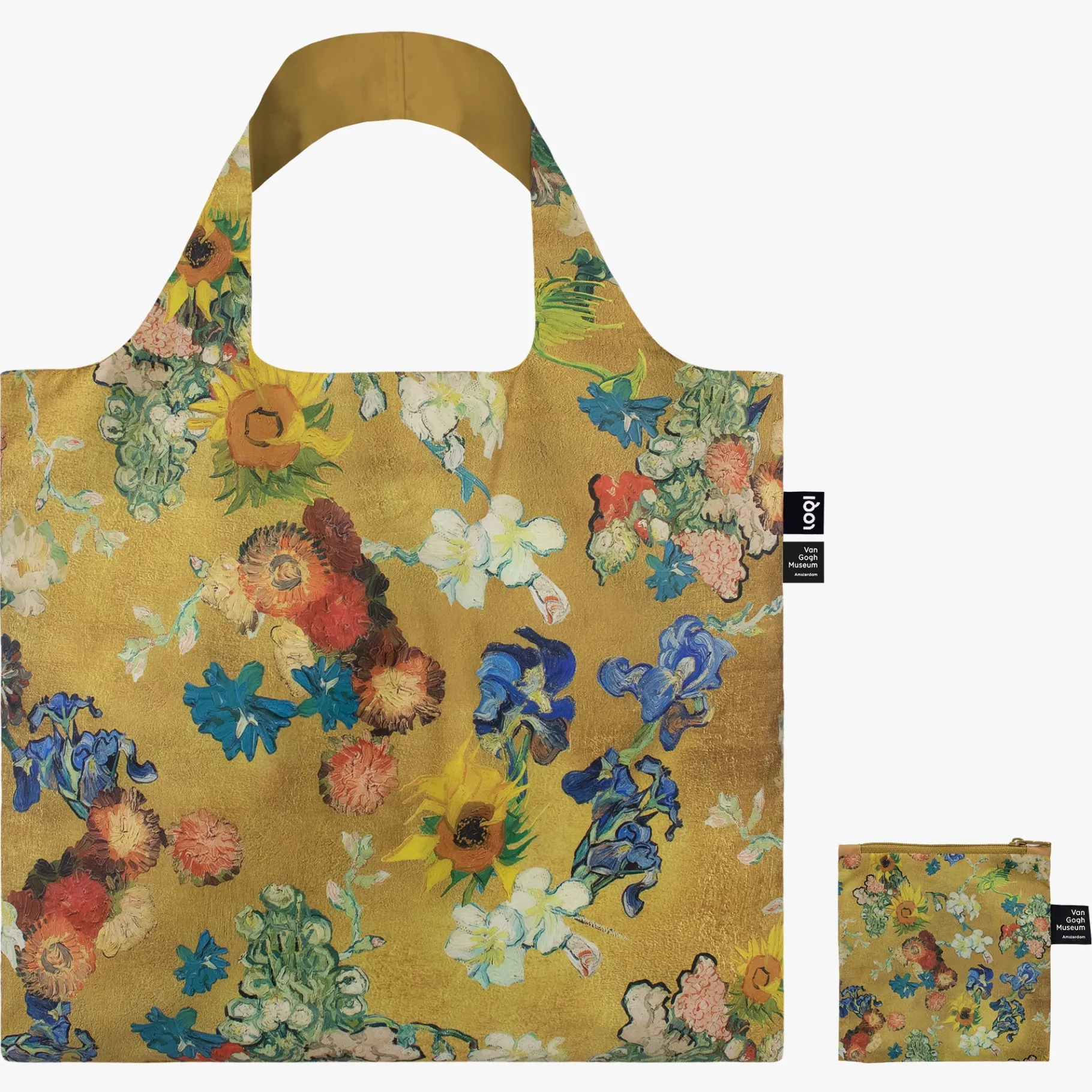 LOQI VAN GOGH MUSEUM – Recyclingtasche mit goldener Blume New