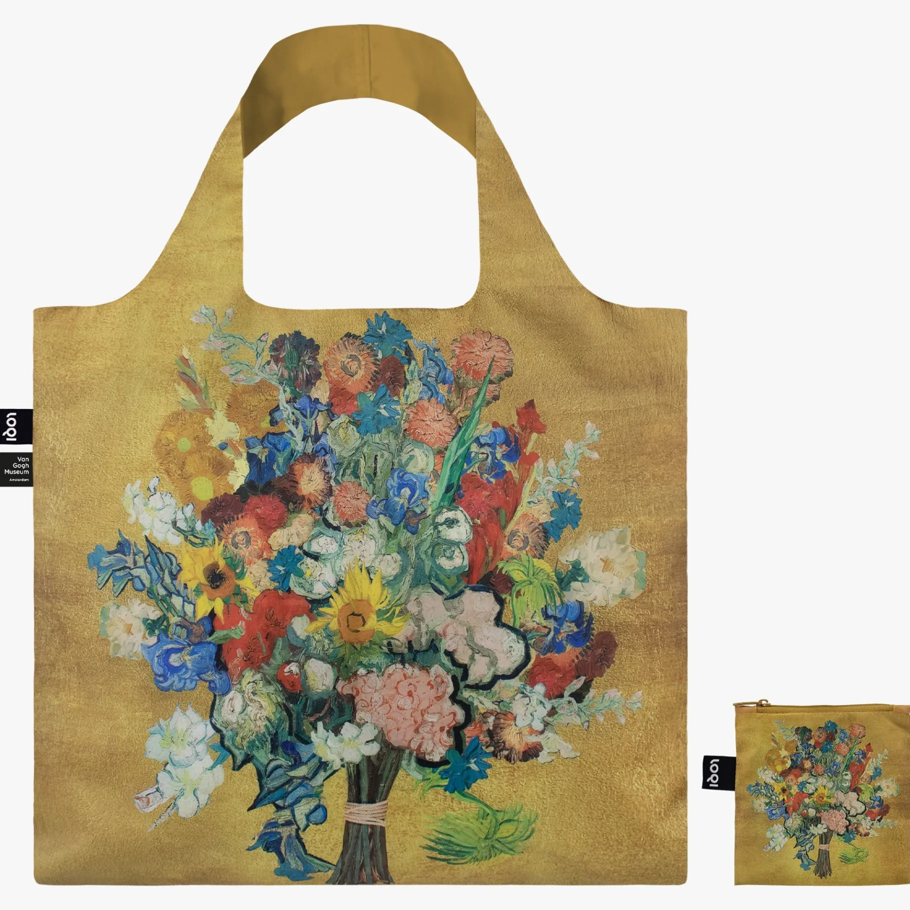 LOQI VAN GOGH MUSEUM – Recyclingtasche mit goldener Blume New