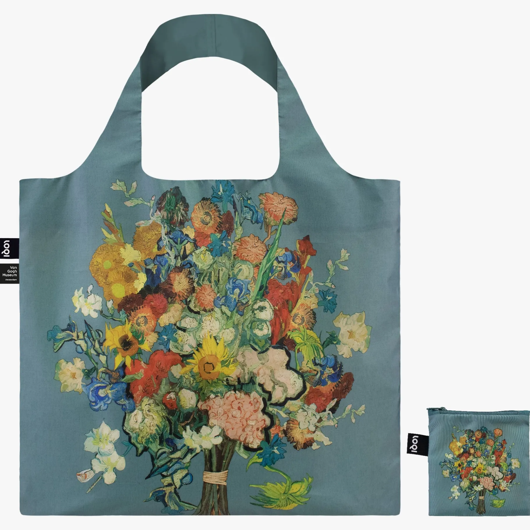 LOQI VAN GOGH MUSEUM Recyclingtasche mit blauer Blume Clearance