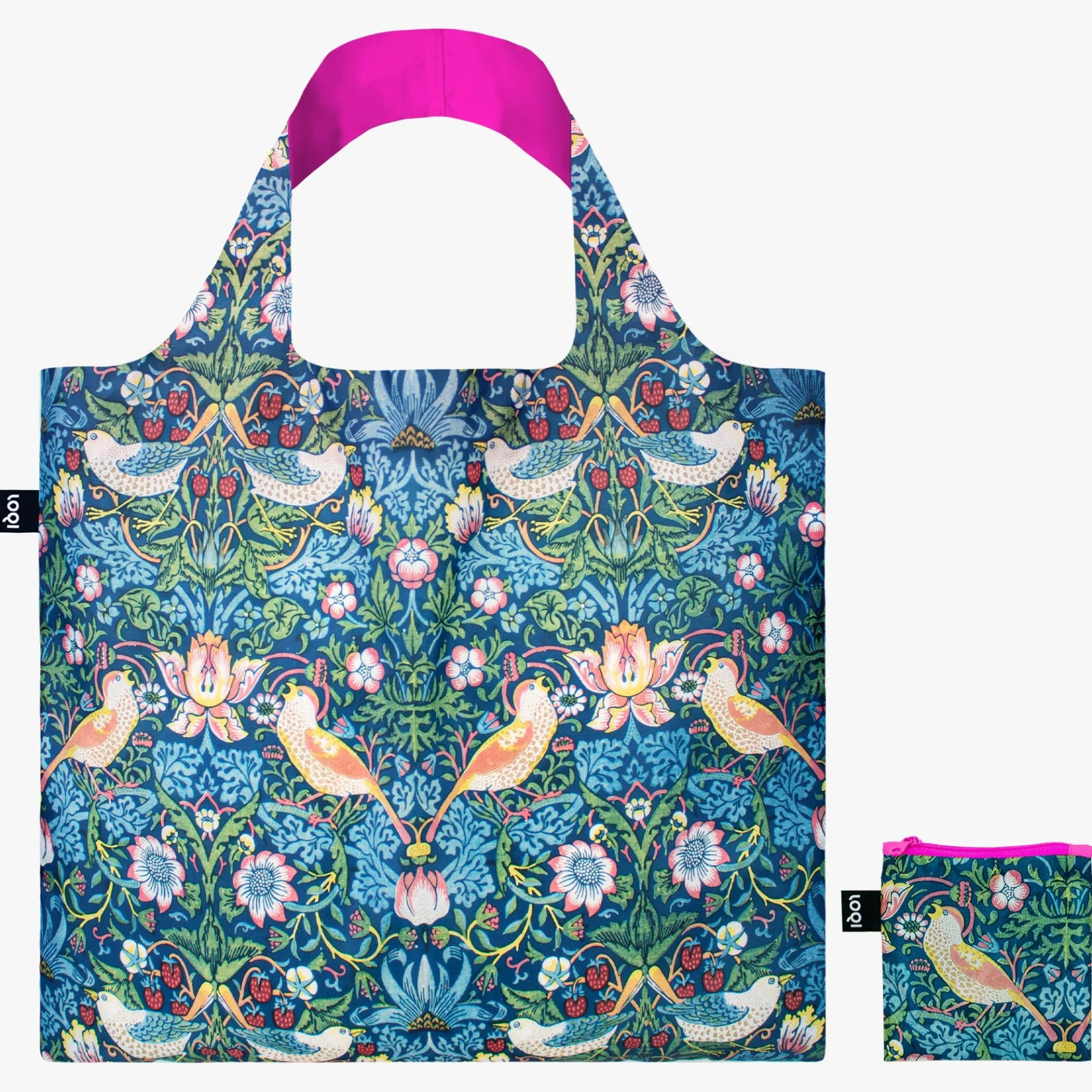 LOQI WILLIAM MORRIS – Der Erdbeerdieb – Neonfarbene Recyclingtasche Outlet